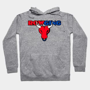 RowGing bull Funny rowing art Hoodie